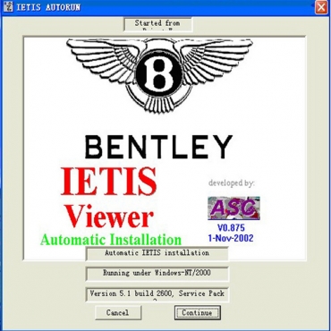 Bentley IETIS Bentley Car Repair Information Accessories Catalog System