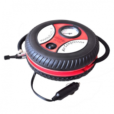 Portable Tire Style Air Compressor with Car Charger (DC 12V)